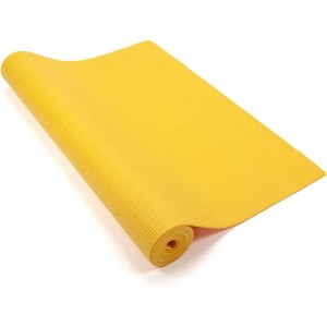 Wai Lana Yogi Mat by (Color: Sunshine) - 1/8 inch Thick, Non-slip, Stylish, Latex-Free, Lightweight, Optimum Comfort - 1 of 3