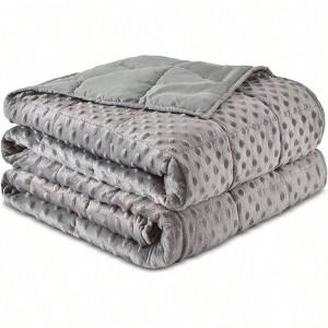 Weighted Blanket for Adults,15lbs, 60x80in, Grey, Breathable Cooling Throw for Calm Sleeping - 1 of 4