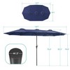 Sonkuki 13 x 7.2Ft Double-Sided Patio Umbrella with Large Canopy Outdoor Table Umbrella for Garden, deck and pool - 3 of 4
