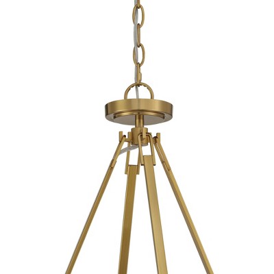 Soft Gold 32" Ring Chandelier with Clear Crystal Glass Shades