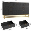 Nasitip 7 Drawer Dresser for Bedroom, Modern Wide Chest with Gold Handles & Legs, Storage Cabinet for Living Room - 2 of 4