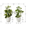 NicBex Artificial Plant Set Of 2, Fake Plants in White Pots, Tabletop Faux Plants Indoor for Living Room/Office/Windowsill Decor - 4 of 4