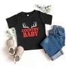 Country Baby Antlers Puff Print  - Toddler Short Sleeve Graphic T-Shirt - 3 of 4