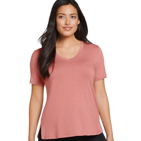 Jockey® Stretch Knit V-Neck Tee with Side Slits