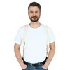 CTM Men's Undergarment TSA Compliant Side Clip Airport Suspenders - 4 of 4
