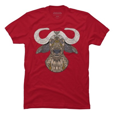 Men's Design By Humans African Buffalo By myartlovepassion T-Shirt