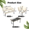 4 Pieces Outdoor Patio Furniture Set with Table, All-Weather Boho Wicker Rattan Patio Sectional L-Shaped Sofa - 2 of 4