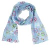 CTM Women's Easter Bunny and Egg Print Holiday Lightweight Scarf - 4 of 4