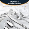 Aoibox 40-Piece Stainless Steel Cutlery Set for 8, Heavy Duty Flatware with Mirror Polished Forks, Spoons & Knives, Dishwasher Safe for Home Kitchen - 2 of 4