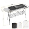 SEVOBAL Outdoor Grills, Griddles and Smokers Foldable Outdoor BBQ Set with Non Stick Pan, Accessories for Camping, Picnics, Silver, 30.3"*11.17"*7.5" - 3 of 4