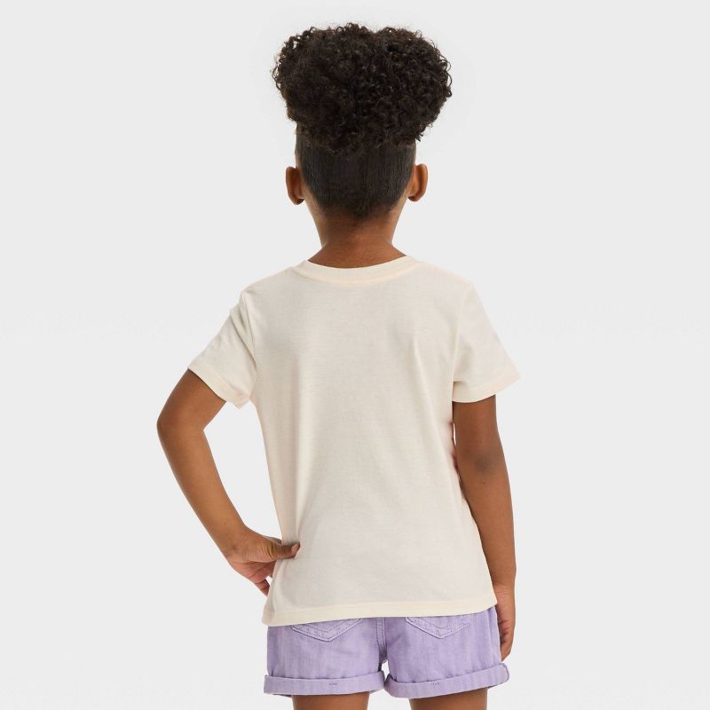 Toddler Girls' Unicorn Short Sleeve T-Shirt - Cat & Jack™ Cream, 3 of 5
