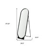 HomeRoots 67" Black Metal Oval Freestanding Tilting Geometric Framed Standing Mirror - 3 of 4