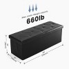FURNIinspire Ottomans And Benches Modern 43 Inch Living Room Foldable Ottoman Storage Bench Entryway Foot Stool, Black, 15"*43"*15" - 3 of 4