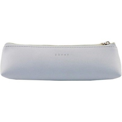 Fmeida Pencil Bag Pen Case Cosmetic Pen Pencil Stationery Pouch Bag Case/PU Leather Small Pencil Apricot