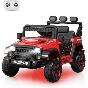 Ride on Car with 6 EVA Wheels&4WD, 12V Battery Powered Electric Car for Kids, Electric Vehicle with Remote Control, 3 Adjustable Speeds - 1 of 4