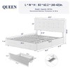 Allewie Queen Upholstered Bed Frame/4 Storage Drawers/Adjustable Headboard/Square Stitched Button Tufted/wooden Support/Easy Assembly/Light Grey - 2 of 4