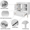 Vynxaria White 30" Bathroom Vanity Base Only with Storage Cabinet and Drawers - 3 of 4