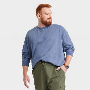 Men's Relaxed Fit Crewneck Pullover Sweatshirt - Goodfellow & Co™ Brown Xxl  : Target