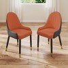WJSHome Kitchen Chairs Mid-Century Modern Dining Chairs Set of 2, Upholstered Kitchen Chairs with Metal Legs for Dining Room - 3 of 4