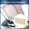 Unique Bargains Car Sun Visor OrganizerCar Sun Visor Organizer with Sunglasses Holder for Cards License Pen Organizer PU Leather Beige - 2 of 4