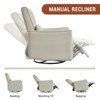 Recliner Chair, 360° Swivel Rocker Glider Nursery Chair with Padded Armrest and Deep Seat, PU Leather Upholstered Reclining Sofa Chair for Bedroom - 4 of 4