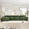 Aukfa Oversized 170" Modular Corduroy Sofa Set - Reversible Sectional Couch with Ottoman, Fabric Upholstery for Living Room - 2 of 4