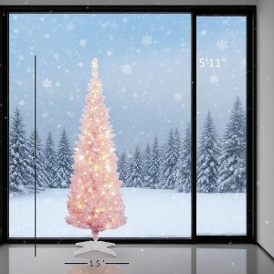 Racxily  Christmas Tree - Hassle-Free Prelit Artificial Tree, Warm White LEDs, Flame-Retardant, Easy Fluffing,  Tree for Home Ambience - 1 of 4