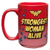 Adult Wonder Woman Red Strongest Woman Alive Mug - 2 of 2