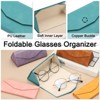 Unique Bargains Foldable Triangle Magnetic Portable Eyeglass Case with Eyeglass Cloth 1 Pc - 3 of 4
