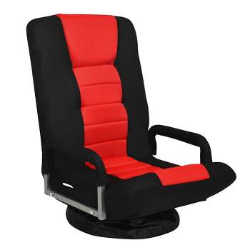 Blackarc High Back Adjustable Gaming Chair With 4d Armrests, Head Pillow  And Adjustable Lumbar Support In Black With Red Stitching : Target
