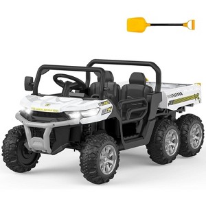 24V Electric Ride On Dump Truck for Kids, 4x75W Motors, 7AH Battery, Remote Control, LED Lights, Music, Cargo Bed - 1 of 4