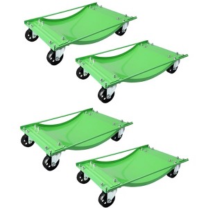 Car Dolly Set of 4, Heavy Duty 10,000 LBS Capacity Wheel Dolly, Antiskid Vehicle Dollies for Moving Car with 3.5 in Swivel Steel Wheels - 1 of 4