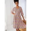 ellos Plus Size Surplice Tie Back Midi Dress - 4 of 4