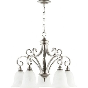Quorum Lighting Bryant 5-Light Nook Pendant, Classic Nickel, 30 Width, 23.75 Height - 1 of 1
