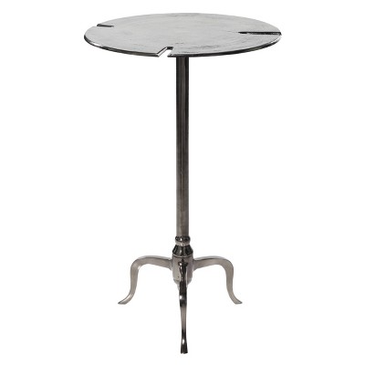 Side Table Round Aluminum Gunmetal Finish - Olivia & May