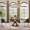 POVISON Modern Luxury Upholstered Dining Chairs Set of 2, Barrel Accent Chairs, Green - 2 of 4