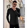 Ekouaer Men's Long Sleeve Shirts Ribbed Pullover Tees Sim Fit Thermal Tops Crew Neck Stretchy Undershirts - 3 of 4
