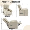Hyleory Power Lift Recliner Chair for Elderly, PU Leather Electric Recliner Chairs with 2 Side Pockets, Lift Massage Chair with 8-Point Massage - 3 of 4