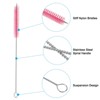 Unique Bargains Nylon Flexible Bendable Long Reusable Drinking Straw 10 Pcs - 4 of 4