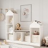 Children Bookcase with Reading Nook 6-Cubby Toy Storage Organizer Seat Cushion Width Kids Bookshelf Wooden Storage Bench - 3 of 4