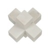 Sagebrook Home 7" Decorative Sculpture - Contemporary Abstract Marble Jack Statue - White Marble Decorative Accent for Home, Office, Gift Bathroom, - 2 of 4
