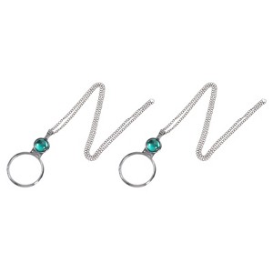 Unique Bargains 3X Magnifying Glass Necklace for Women Reading Gift Jewelry - 1 of 4