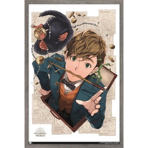 Trends International The Wizarding World: Dynasty Designs - Newt Scamander Framed Wall Poster Prints - 1 of 4