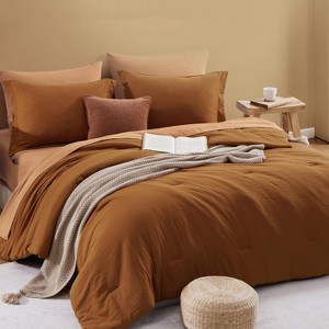 BAGOKIE 5/7 Pieces Bed in a Bag with Fitted Sheet, Flat Sheet, Pillow Sham, and Pillowcase - 1 of 4