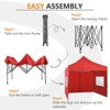 Aoodor 10' × 10' Commercial Instant Pop Up Canopy Tent, 3 Adjustable Heights,  Fully Waterproof Portable Gazebo Shelter, with Wheeled Bag - 4 of 4