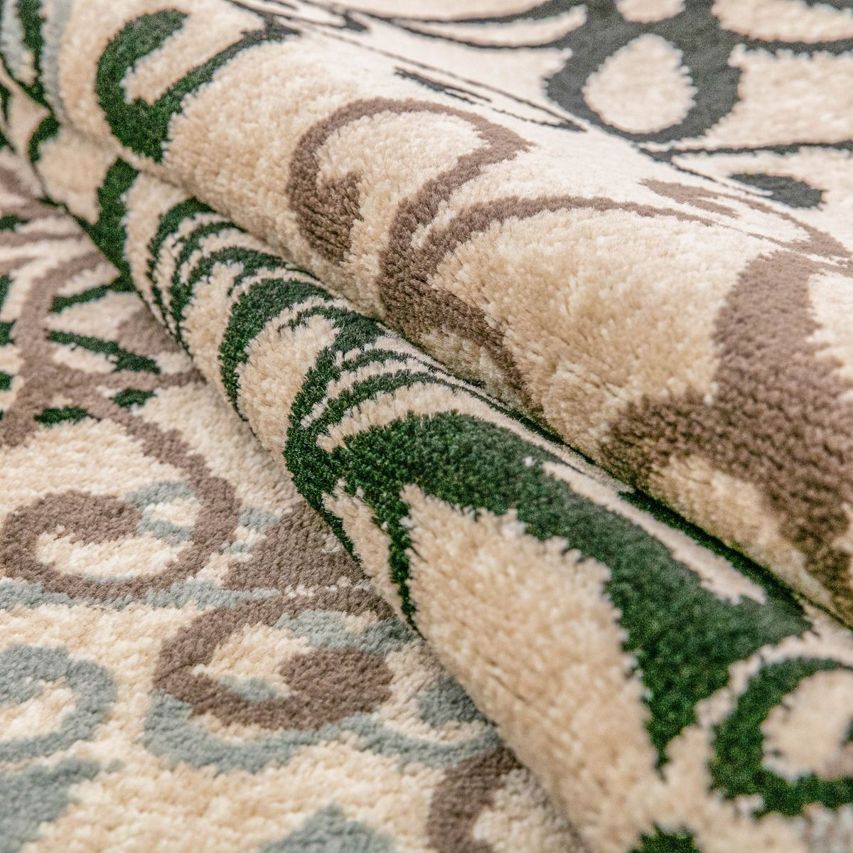 Elegant Floral Medallion Indoor Area Rug or Runner - Blue Nile Mills - thumbnail 7