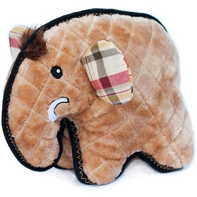 Zippy Paws - Z-Stitch Grunterz Durable Stuffed Squeaky Dog Toy - Manny the Mammoth