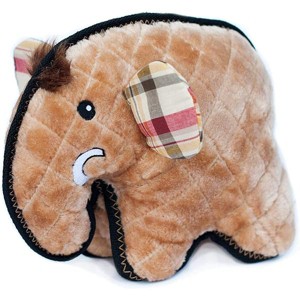 Zippy Paws - Z-Stitch Grunterz Durable Stuffed Squeaky Dog Toy - Manny the Mammoth - 1 of 1
