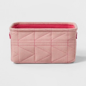 Small Quilted Toy Storage Bin Pink - Pillowfort