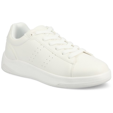 Vance Co. Vance Mens Colt Lace-up Low Top Court Sneaker, White 13